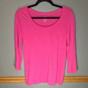 J. Crew Vibrant Pink Painter T